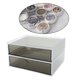 thumbnail image 4 of Organizador de de uñas Cosméticos a prueba de polvo 2 niveles Pantalla acrílica Estuche de maquillaje Caja de almacenamiento para dormitorio E Negro, 4 of 8