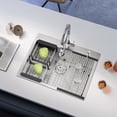 thumbnail image 3 of 28-Inch Nano-Coated Drop-in 304 Stainless Steel Kitchen Sink Single Bowl with Colander, Drying Rack and Strainer, 3 of 10