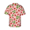 thumbnail image 3 of Picia Strawberries Gentle Cotton Regular Fit Short Sleeve Casual Hawaiian Shirt for Men-Medium, 3 of 9