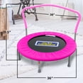thumbnail image 7 of Sportspower My 1st Trampoline 36" Indoor/Outdoor Mini Rebounder Trampoline with No-Gap Padded Cover, for Toddlers & Kids, Max Weight Capacity 220 LBS - PINK, 7 of 7