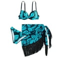 thumbnail image 4 of Gibobby Bañador de Bikini Traje de baño dividido sexy con flecos para mujer con y bikini acolchado Traje de piezas(Azul,XL), 4 of 5