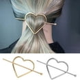 thumbnail image 5 of HHBEAUTY Love Heart Hair Slide Clip, Large Heart Hair Clip Vintage Hair Slide Pin Bun Holder Gold Bobby Pin Metal Hair Accessories for Women and Girls, 5 of 8