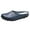 Dark Blue, variant on Women's Leather Mules Backless 𝖫oafers 𝖲lip-on Round Toe Flat Shoes Closed Toe Comfortable Summer Slipper Non-𝖲lip Flat Shoes