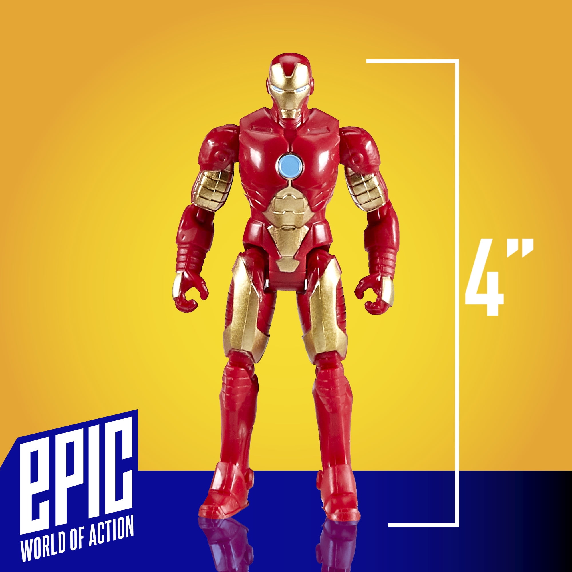 Avengers Epic Hero Series Iron Man Repulsor Blast Battle Jet Action Figure & Vehicle (4")