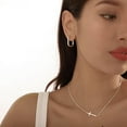 thumbnail image 2 of Gold Hoop Earrings for Women 14K Gold Silver Plated Chunky Huggie Hoops Hypoallergenic Lightweight Small Paperclip Link Chain Drop Dangle Earrings Trendy Jewelry Gifts, 2 of 5