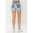 thumbnail image 2 of Judy Blue Women's Color Block Denim Shorts, 2 of 6