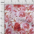 thumbnail image 2 of oneOone Polyester Spandex Red Fabric Floral Dress Material Fabric Print Fabric By The Yard 56 Inch Wide-BI, 2 of 6