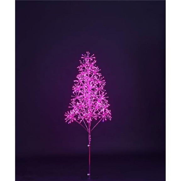 Queens of Christmas LED-TR3D05-LPI 5 ft. Starburst LED Tree, Pink