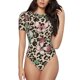 thumbnail image 1 of Fotbe Leopard Dots Body de Mujer con Cuello Redondo y Mangas Cortas, Sin Mangas Ajustado, Suave, Cómodo y Básico-XX-Large, 1 of 7