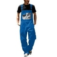 thumbnail image 3 of Mens Romper Men's Relaxed Fit Workwear Denim Bib Overalls with Adjustable Straps Convenient Tool Pockets Mens Jumpsuit Blue XXXXXL, 3 of 4
