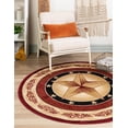 thumbnail image 4 of Rugs.com Pioneer Collection Rug – 4 Ft Round Red Medium-Pile Rug Perfect For Kitchens, Dining Rooms, 4 of 8