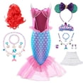 thumbnail image 2 of Disfraz de sirenita para niñas, vestido de princesa Ariel, Halloween, Carnaval, fiesta de cumpleaños, ropa de bebé zhangmengya unisex, 2 of 2