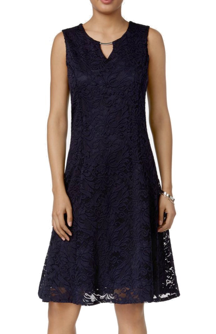 JM Collection - Womens A-Line Dress Petite Floral Lace Keyhole P ...