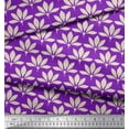 thumbnail image 3 of Soimoi Purple Viscose Chiffon Fabric Artistic Floral Decor Fabric Printed Yard 42 Inch Wide, 3 of 3