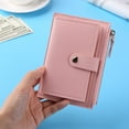 thumbnail image 4 of Portefeuille en Cuir PU pour Femmes, Couleur Unie, Multi-Emplacements pour Cartes (Violet), 4 of 9