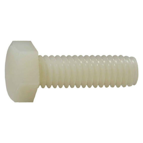 5/16"-18 x 1" Nylon Plastic Coarse Thread Hex Cap Screws CSHN-051 (10 pcs.)