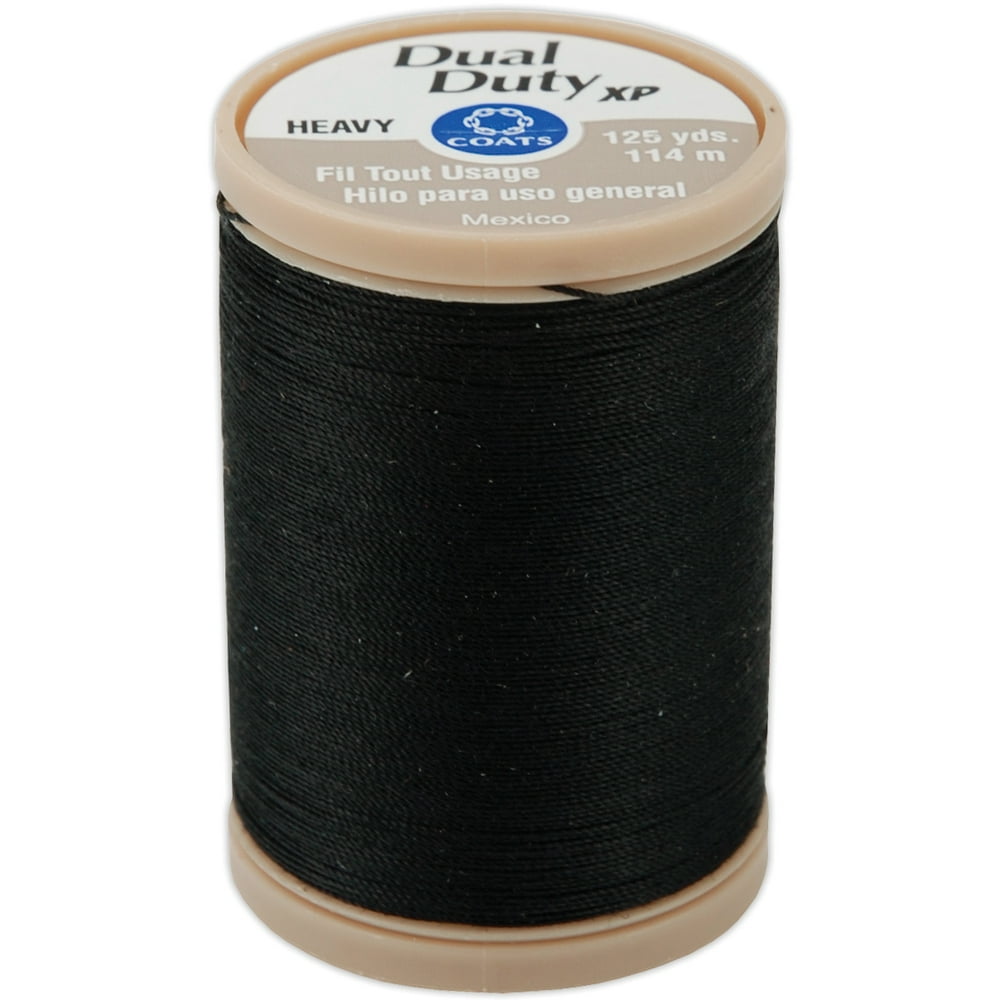 Coats & Clark Dual Duty XP Heavy Black Polyester Sewing Thread, 125