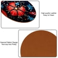 thumbnail image 5 of Seven Starred Ladybird 6PCS Round Coasters, Microfiber Leather Cup Coasters Set of 6, 11x11 cm/4.3x4.3 in Drink Coasters for Home Decor, 5 of 6