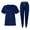 01-Navy, variant on Women'S Scrubs Set Convertible Women's Scrub Set - Roll-Tab Sleeves, Adjustable Waist Ties, Functional Pockets Gray XXL