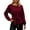 C-Red81, variant on DHFJKG Sweatshirt For Women Tie Waist Raglan Sleeve Solid Color Round Neck Pullover Lightweight Classic Tops