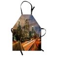 thumbnail image 1 of City Apron, Slow Shutter Speed Photography of Los Angeles Highway Skyscrapers Motion Blur, Unisex Kitchen Bib with Adjustable Neck for Cooking Gardening, Adult Size, Multicolor, by Ambesonne, 1 of 4
