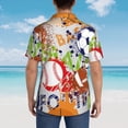 thumbnail image 6 of Daiia Balls Hawaiian Shirt for Men Gentle Cotton Regular Short Sleeve Casual-Large, 6 of 9