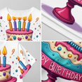 thumbnail image 6 of Birthday Cake with Candles Ablaze Women Nightgown Sleepwear Short Sleeves For Vacations Travels Nightgowns Women's Pajamas, 6 of 7