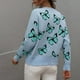 thumbnail image 4 of Pntutb Moda Mujer Mangas Largas Cuello Redondo Estampado De Mariposa Tops Sueltos Blusa Suéter De Punto Pntutb Pntutb-2477, 4 of 6