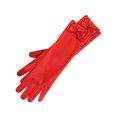 thumbnail image 3 of Opolski 1 Pair Gloves Children's Princess Skirt Accessories Colorful Butterfly Bowknot Gloves for Stage Performances Parties Red, 3 of 8