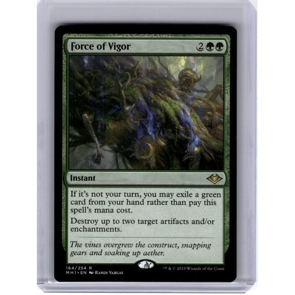 Collectible Near Mint Modern Horizons Force of Vigor Nonfoil Rare #164 English Magic Trading Card