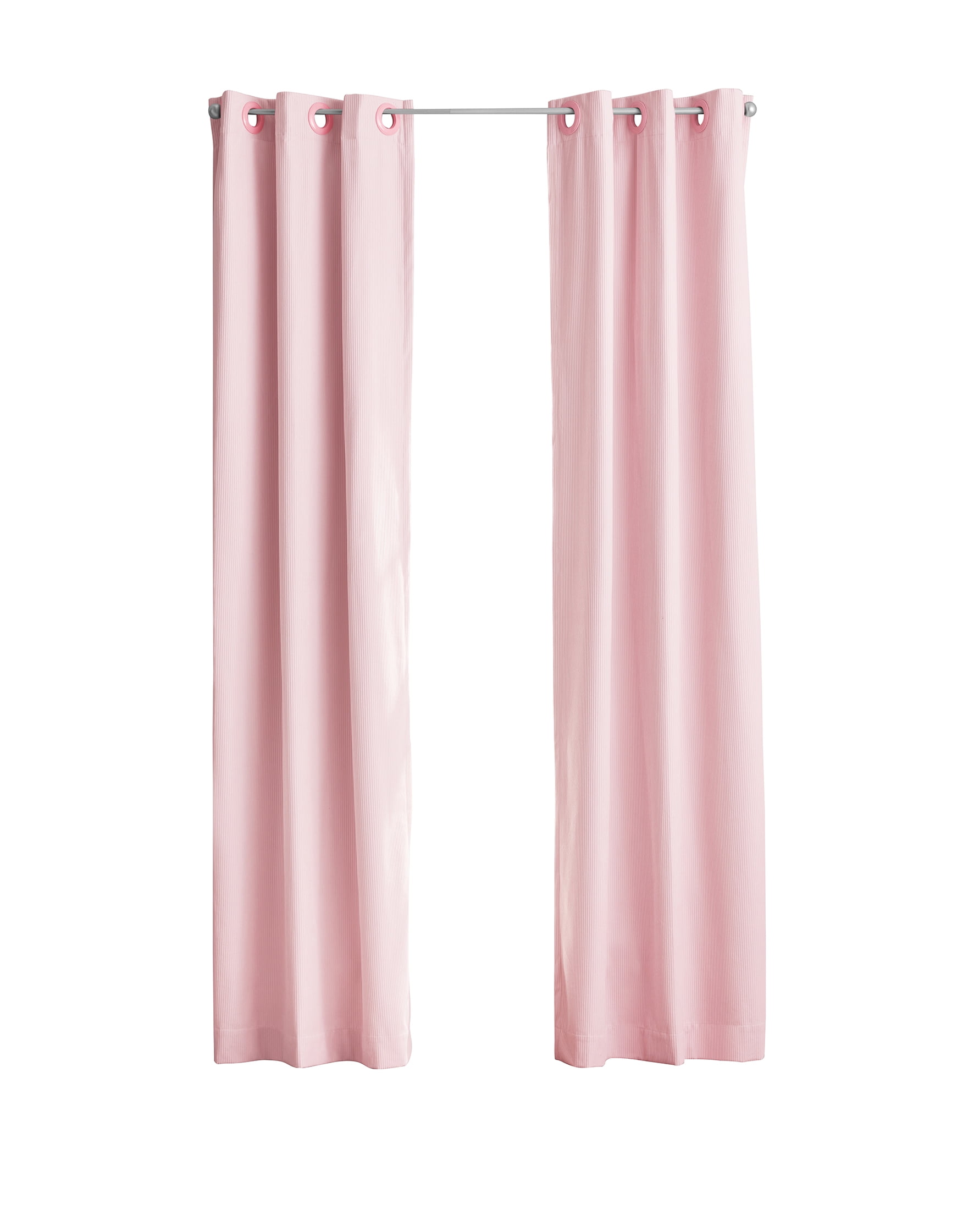(2 pack) Your Zone Corduroy Blackout Grommet Curtain Panel,1 Panel, Pink Starlight, 38"W x 84"L