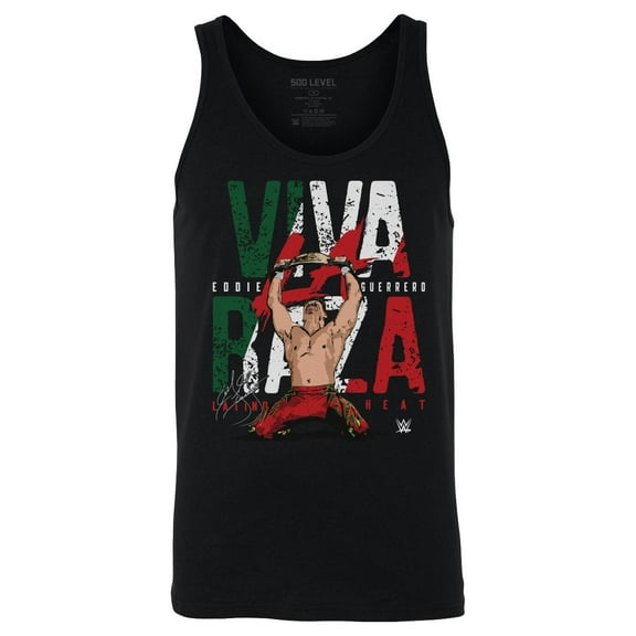 Men's 500 Level Black Eddie Guerrero Viva La Raza Tank Top