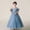 Blue, variant on Girls Formal Tulle Princess Dress, Elegant Puffy Net Dress for Flower Girl Junior Bridesmaid, Wedding Birthday Party Special Occasion Gown Age 3Y-14Y Blue 160