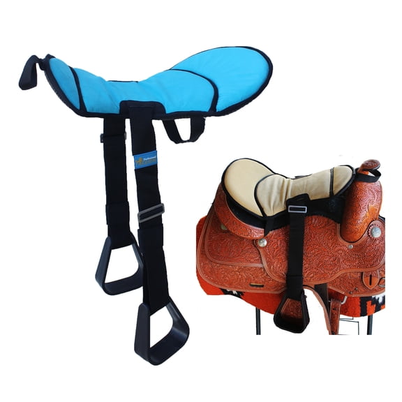 Horse Western Saddle Youth Neoprene Padded Seat Buddy Stirrups Turquoise 5138TS01TR