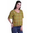 thumbnail image 3 of Moomaya Blouse d'Été Boho à Manches Courtes en Rayonne Imprimée pour Femmes, 3 of 5