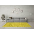 thumbnail image 3 of Ahgly Company Machine Washable Indoor Rectangle Abstract Yellow Contemporary Area Rugs, 2' x 4', 3 of 4