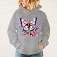 thumbnail image 3 of Nueva sudadera con capucha de otoño e invierno con estampado de mariposas, sudadera con capucha de estilo hip hop para exteriores y calles para mujeres y hombres, 3 of 5