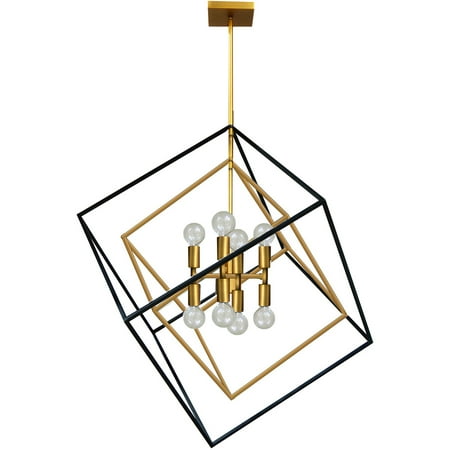 

Pendants 8 Light Bulb Fixture With Vintage Bronze and Matte Black Finish Steel Material 27 480 Watts