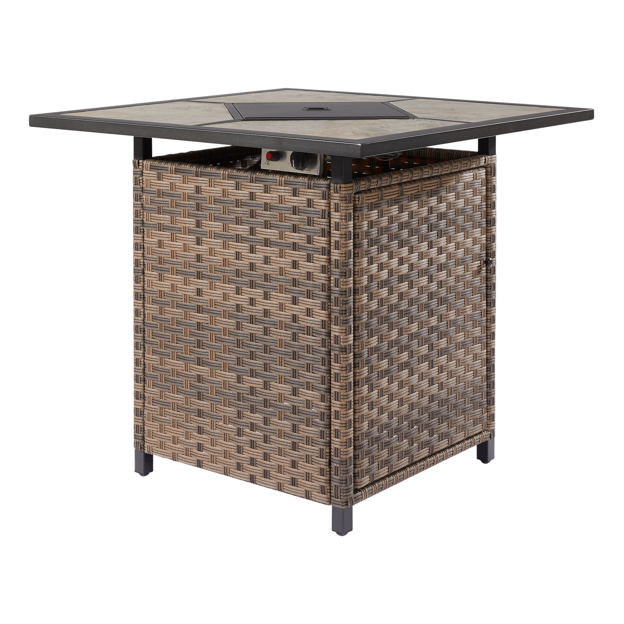 Better Homes & Gardens Elmdale 5 Piece High Swivel Dining Set with Firepit Table, Brown