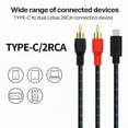 thumbnail image 2 of TypeC to 2 RCA Cable,UsbC Male to Two RCA Male Converter, 2 of 20