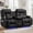 Black, variant on IPKIG Power Recliner Loveseat with Massage and Heat, Black Faux Leather Home Theater Sofa, Bluetooth, LED Lights, and USB Console