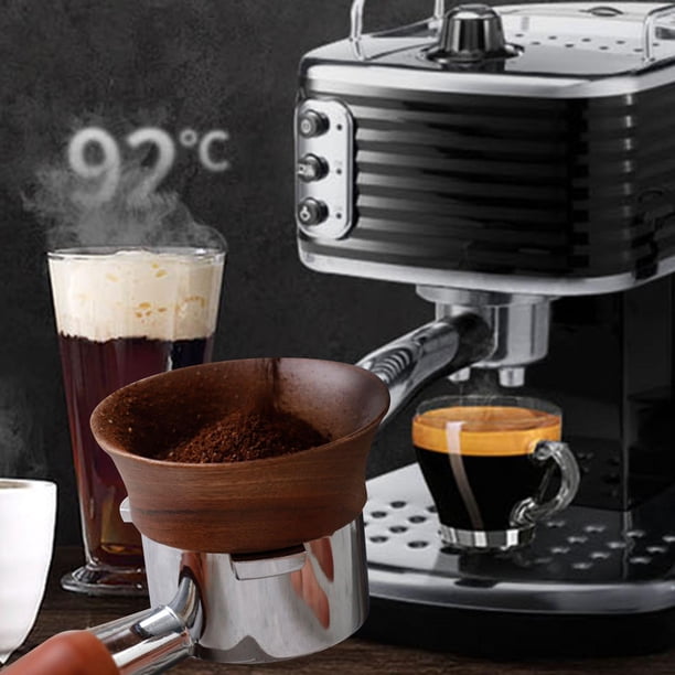 Anillos dosificadores de cafe BLESIY Duraderos de madera para accesorios de máquina de cafe expreso 58mm embudo dosificador de cafe