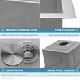 thumbnail image 4 of Ruvati 23" Kitchen Sink Undermount 16 Gauge Single Bowl, 4 of 18