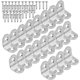 thumbnail image 1 of 20 soportes de fijación de 20 x 20 mm, soporte de fijación de acero inoxidable, soporte de estante, ángulo de 90 grados, soporte en U, soporte de esquina con tornillos, soporte de metal para mue, 1 of 5