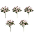 thumbnail image 1 of 5 piezas de flores artificiales Billuyoard plantas falsas simulación de crisantemo flores de seda arreglo de fiesta centros de de Hotel Decoración Rosa, 1 of 6