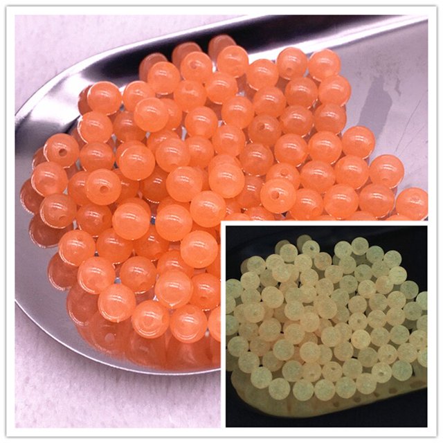Cuentas luminosas fuertes de 6-8-10-12mm que brillan en la oscuridad, cuentas espaciadoras sueltas de pesca para marcar joyas, collar, pulsera DIY Tan Jianjun unisex