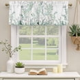 thumbnail image 2 of Green Leaves Trees Curtain Valances for Windows, Kitchen Valance Window Treatments Panel 2 Pack, Summer Botanical Eucalyptus Rod Pocket Short Curtains for Bathroom Bedroom 54 x 18 Inch, 2 of 8