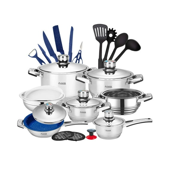 Batería de Cocina Flavor Kitchen Profesional 26 Piezas Acero Inoxidable