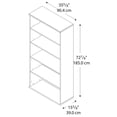 thumbnail image 3 of Series C 36" 5-Shelf Bookcase in Mahogany - Engineered Wood, 3 of 4