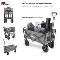 thumbnail image 2 of ForHauz Folding Collapsible Wagon Yard Cart for Utility, Beach, and Garden, 2 of 5